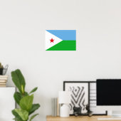 Poster Drapeau de Djibouti (Bureau à domicile)