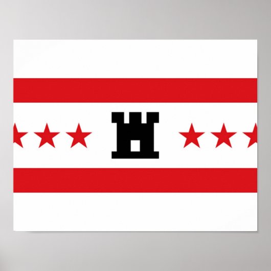 Poster Drapeau de Drenthe (Devant)