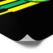 Poster Drapeau de fan de cricket d'équipe d'Australie (Coin)