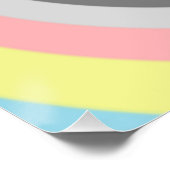 Poster Drapeau de fierté abstrait en spirale groovy tripa (Coin)