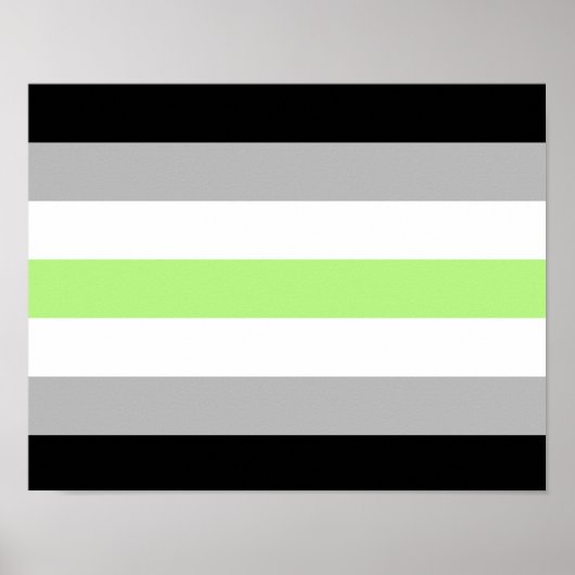 Poster Drapeau de fierté agender (Devant)