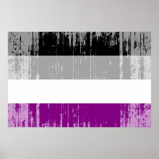 Poster Drapeau de fierté asexué (Devant)