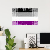 Poster Drapeau de fierté asexué (Bureau à domicile)