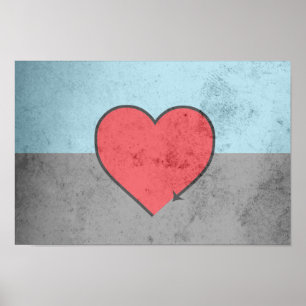 POSTER DRAPEAU DE FIERTE AUTOSEXUELLE