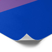 Poster Drapeau de fierté bisexuel (Coin)