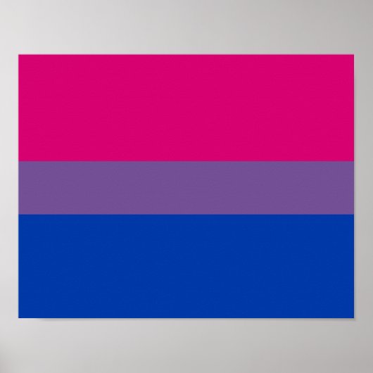 Poster Drapeau de fierté bisexuel (Devant)