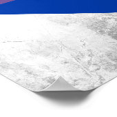 Poster Drapeau de fierté bisexuel cœur (Coin)