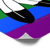 Poster Drapeau de fierté bispirituel de SlipperyJoe's sym (Coin)