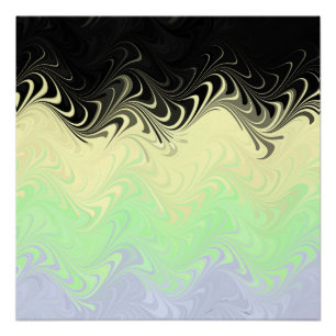 Poster Drapeau de fierté Cassgenre Abstrait Marbré Ondulé