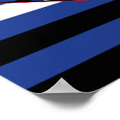 Poster Drapeau de fierté d'aigle en cuir (Coin)