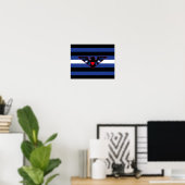 Poster Drapeau de fierté d'aigle en cuir (Bureau à domicile)