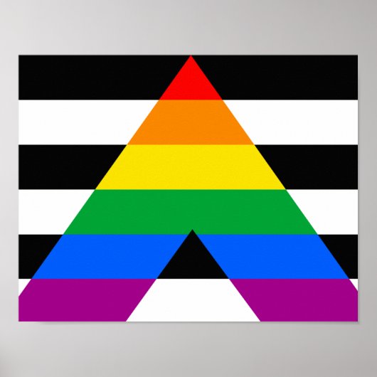Poster Drapeau de fierté d'allié (Devant)