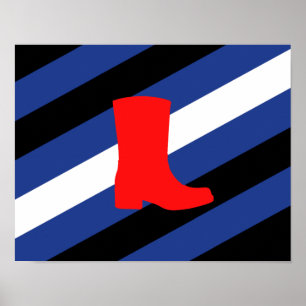 Poster Drapeau de fierté de bottes