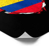 Poster Drapeau de fierté de Colombie Patriotique Expats N (Coin)