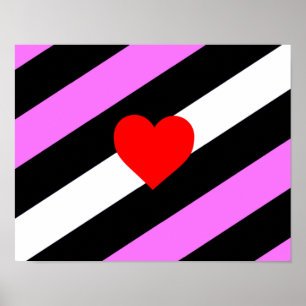 Poster Drapeau de fierté de fille de cuir