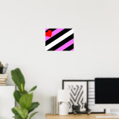 Poster Drapeau de fierté de fille de cuir (Bureau à domicile)