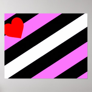 Poster Drapeau de fierté de fille de cuir