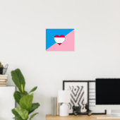 Poster Drapeau de fierté de jeu d'âge (Bureau à domicile)