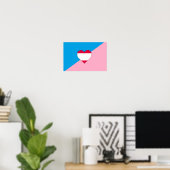 Poster Drapeau de fierté de jeu d'âge (Bureau à domicile)
