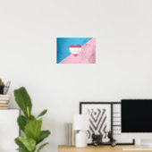 Poster Drapeau de fierté de jeu d'âge (Bureau à domicile)