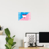 Poster Drapeau de fierté de jeu d'âge (Bureau à domicile)