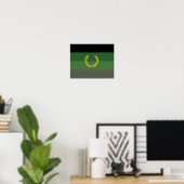 Poster Drapeau de fierté de l'uniforme militaire (Bureau à domicile)