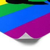Poster Drapeau de fierté de niche arc-en-ciel (Coin)