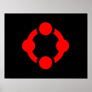 Poster Drapeau de fierté de niche (noir)