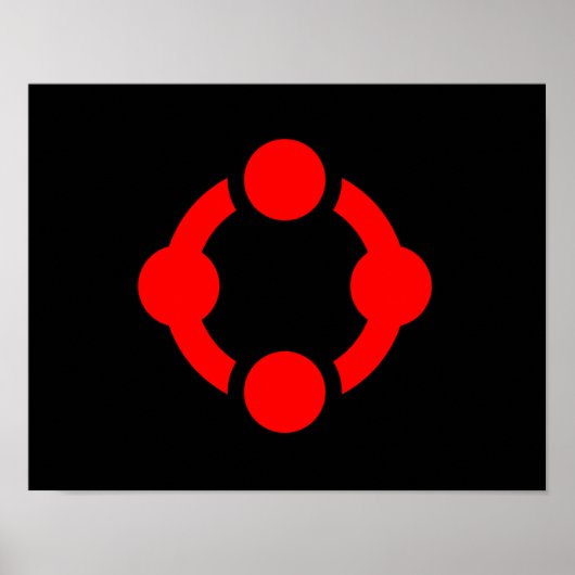 Poster Drapeau de fierté de niche (noir) (Devant)