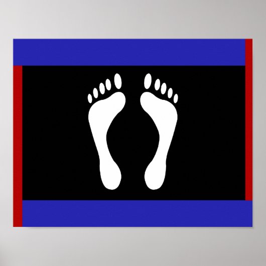 Poster Drapeau de fierté de pied (empreinte de pied) (Devant)