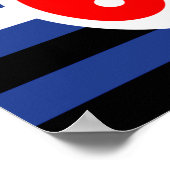 Poster Drapeau de fierté de pratique en cuir (Coin)