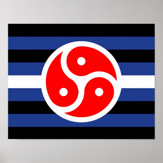 Poster Drapeau de fierté de pratique en cuir (Devant)