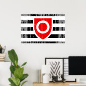 POSTER DRAPEAU DE FIERTE DE PROPRIÉTÉ (Bureau à domicile)