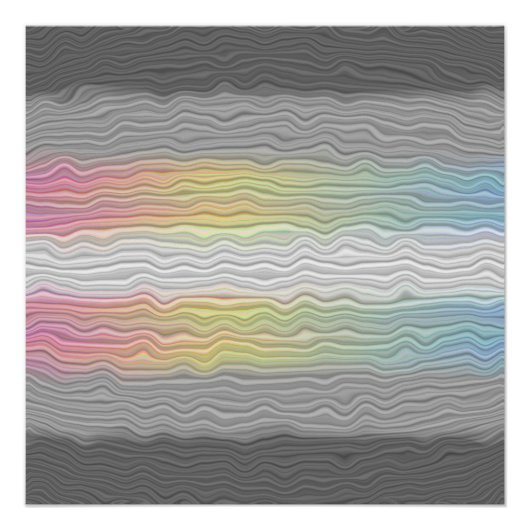 Poster Drapeau de fierté Demifluid Abstrait Groovy Boho T (Devant)