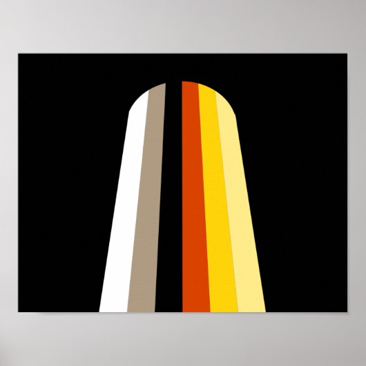 Poster Drapeau de fierté des cheveux longs (Devant)