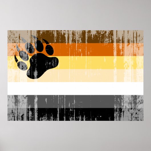 Poster Drapeau de fierté des Ours (Devant)