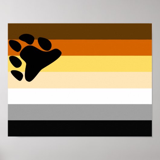 Poster Drapeau de fierté des Ours (Devant)