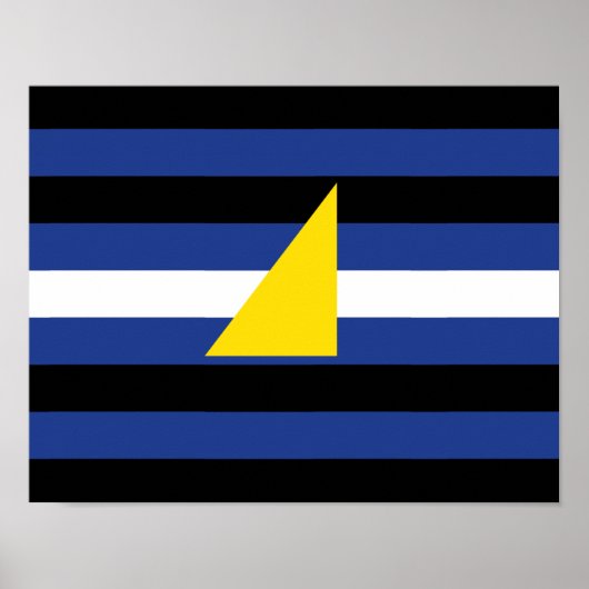 Poster Drapeau de fierté des sports aquatiques (Devant)