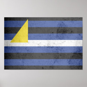 Poster Drapeau de fierté des sports aquatiques