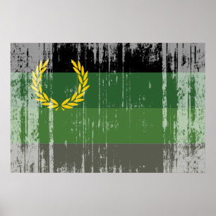 POSTER DRAPEAU DE FIERTÉ D'UNIFORME MILITAIRE
