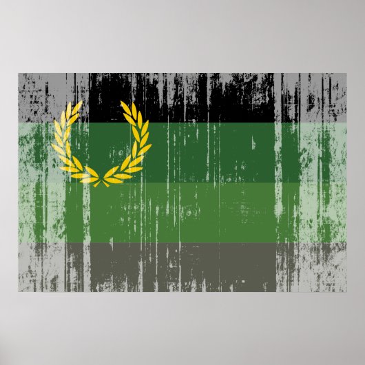 Poster Drapeau de fierté d'uniforme militaire (Devant)