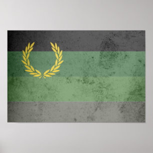 POSTER DRAPEAU DE FIERTÉ D'UNIFORME MILITAIRE