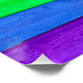 Poster Drapeau de fierté gay inclusif SlipperyJoe's à tex (Coin)