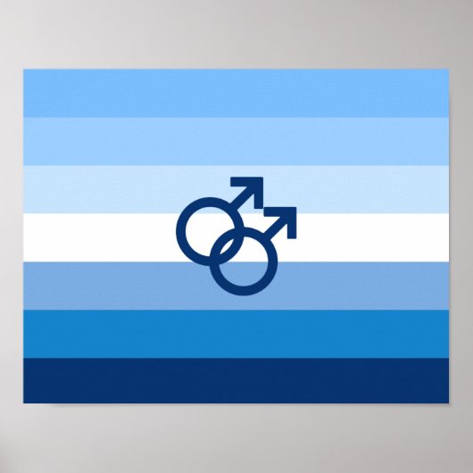 Poster Drapeau de fierté gay MLM (Devant)