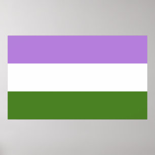 Poster Drapeau de fierté genderqueer