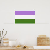 Poster Drapeau de fierté genderqueer (Cuisine)
