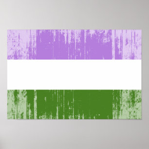 Poster Drapeau de fierté genderqueer