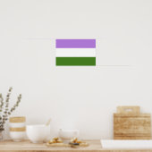 Poster Drapeau de fierté genderqueer (Cuisine)