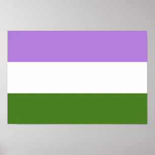 Poster Drapeau de fierté genderqueer