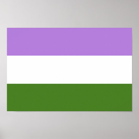 Poster Drapeau de fierté genderqueer (Devant)